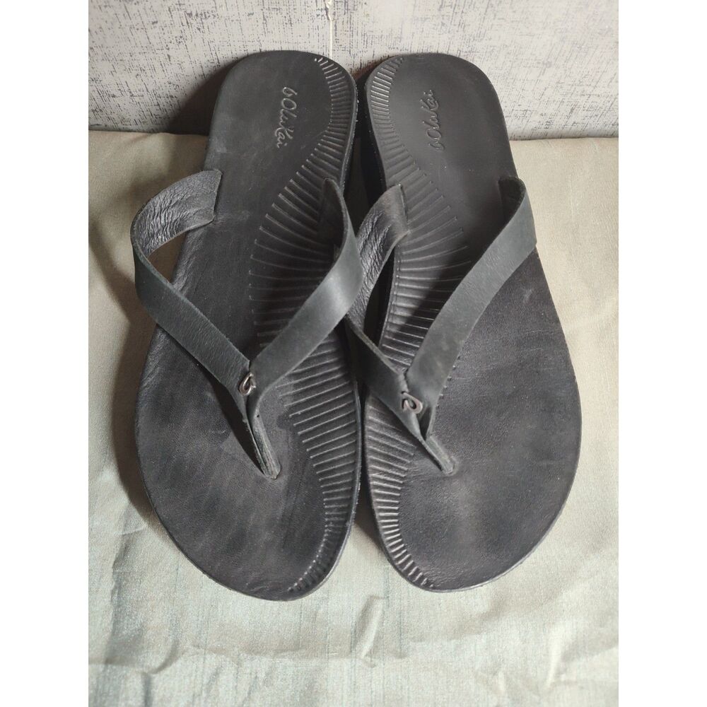 Olukai Ao Loa Wedge Flip Flop Sandals Sz 9